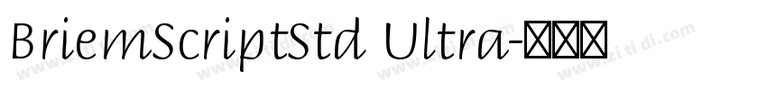 BriemScriptStd Ultra字体转换